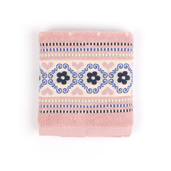 Handdoek Blossom,Pink, biologisch katoen, bunzlau castle - O-lijf de Culinaire Cadeau en Lifestyle webshop 