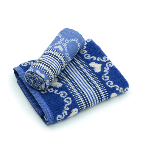 Keukentextiel  biologisch katoen-Bunzlau Castle- Lace, royal bleu - O-lijf de Culinaire Cadeau en Lifestyle webshop 