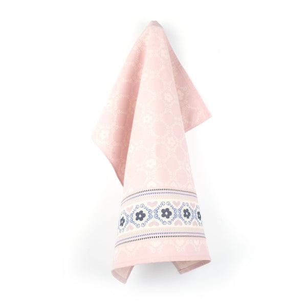 Theedoek biologisch katoen, Blossom Pink, Bunzlau Castle - O-lijf de Culinaire Cadeau en Lifestyle webshop 