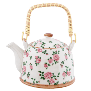 Porseleinen theepot met zeef 0,7 liter